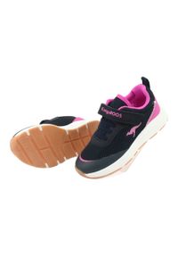 KangaRoos - KangaROOS buty sportowe na rzepy 18507 navy/pink granatowe różowe. Zapięcie: rzepy. Kolor: różowy, wielokolorowy, niebieski. Materiał: skóra ekologiczna, materiał