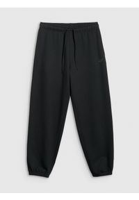 4f - 4F Spodnie dresowe joggery damskie - czarne XL. Stan: podwyższony. Kolor: czarny. Materiał: dresówka #1