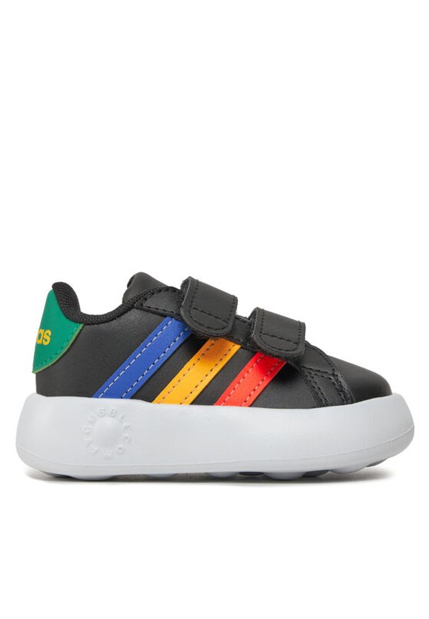 Adidas - adidas Sneakersy Grand Court 2.0 Cf I IE1372 Czarny. Kolor: czarny. Materiał: skóra