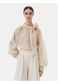 ViCOLO Bluzka TD0587 Beżowy Relaxed Fit. Kolor: beżowy. Materiał: syntetyk
