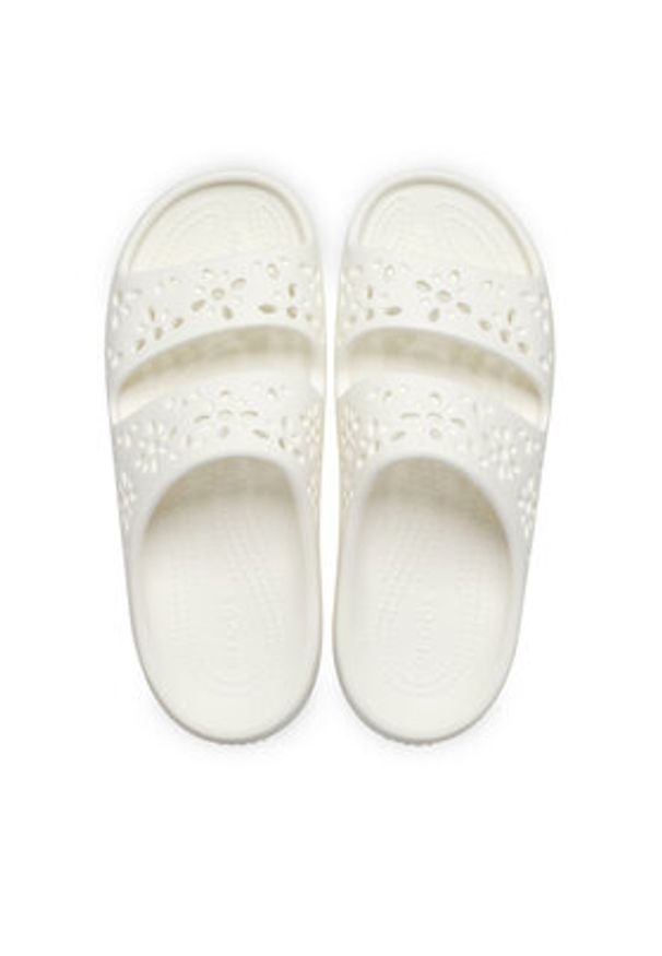 Crocs Klapki Classic Floral Cutout Sandal 210966 Biały. Kolor: biały