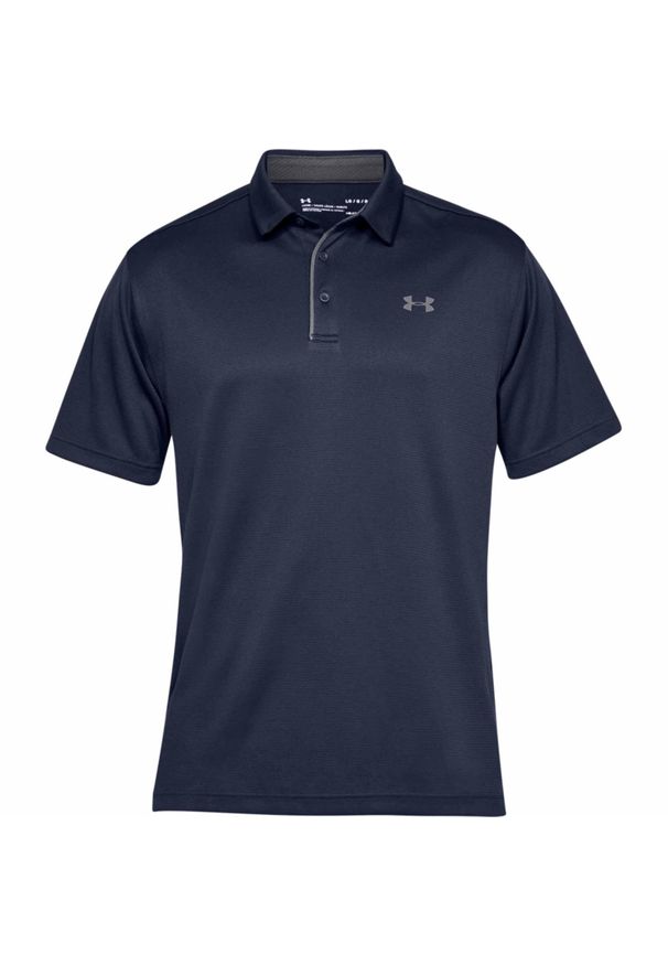 Polo Under Armour Tech. Typ kołnierza: polo. Kolor: szary, niebieski, wielokolorowy. Styl: sportowy