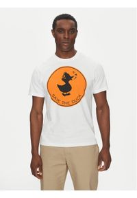 Save The Duck T-Shirt DT0825M BESY20 Biały Regular Fit. Kolor: biały. Materiał: bawełna #1