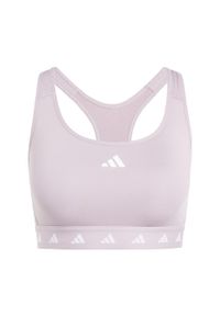 Adidas - Powerreact Training Medium-Support Techfit Bra. Kolor: fioletowy, wielokolorowy, różowy. Materiał: materiał. Technologia: Techfit (Adidas)