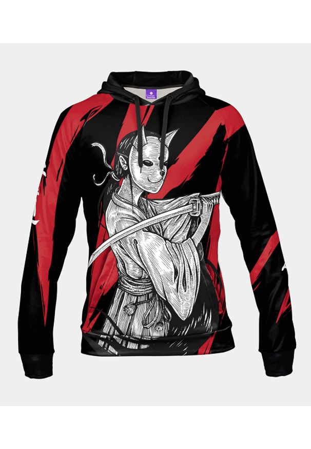 MegaKoszulki - Bluza damska fullprint z kapturem Katana. Typ kołnierza: kaptur. Materiał: dzianina, dresówka