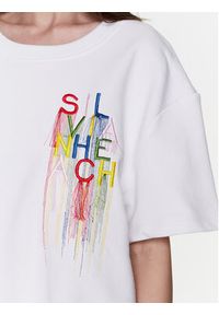 Silvian Heach T-Shirt GPP23037FE Biały Relaxed Fit. Kolor: biały. Materiał: bawełna