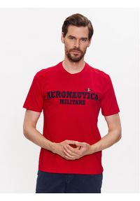 Aeronautica Militare T-Shirt 231TS2077J538 Czerwony Regular Fit. Kolor: czerwony. Materiał: bawełna
