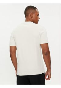 Calvin Klein T-Shirt Micro Logo Interlock K10K109894 Beżowy Regular Fit. Kolor: beżowy. Materiał: bawełna