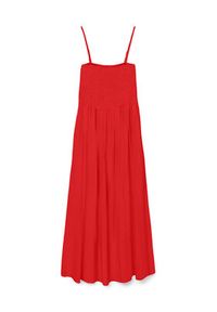Vero Moda Sukienka letnia Easy 10328766 Czerwony Regular Fit. Kolor: czerwony. Materiał: wiskoza. Sezon: lato #4