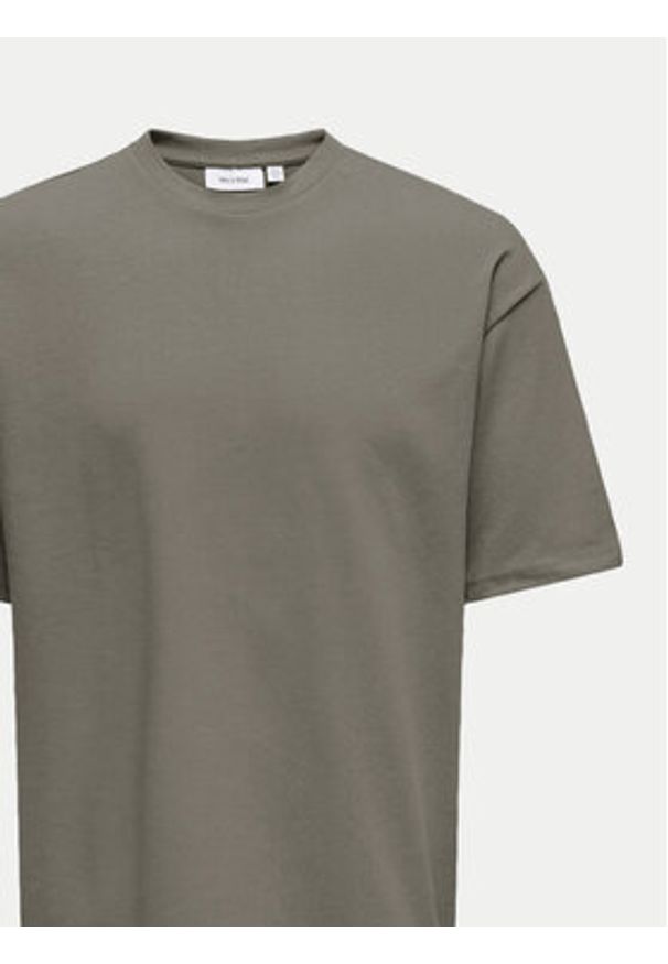 Only & Sons T-Shirt Caspian 22031940 Szary Authentic Fit. Kolor: szary. Materiał: bawełna