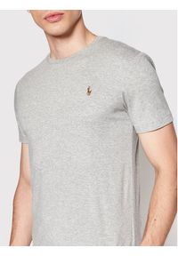 Polo Ralph Lauren T-Shirt 710740727012 Szary Slim Fit. Typ kołnierza: polo. Kolor: szary. Materiał: bawełna #2