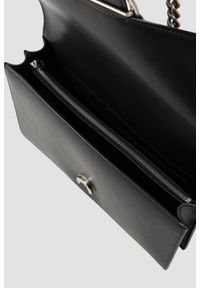 Pinko - PINKO Czarna listonoszka damska ze srebrnymi okuciami Love One Classic ST.. Kolor: czarny. Styl: casual, elegancki, klasyczny #5