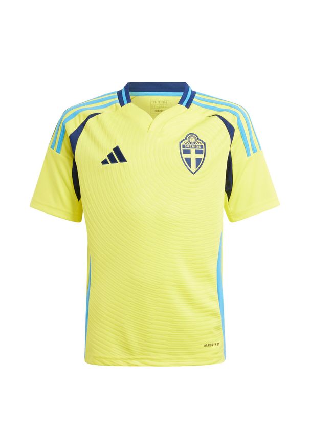 Adidas - Koszulka Sweden 24 Home. Kolor: żółty. Materiał: materiał