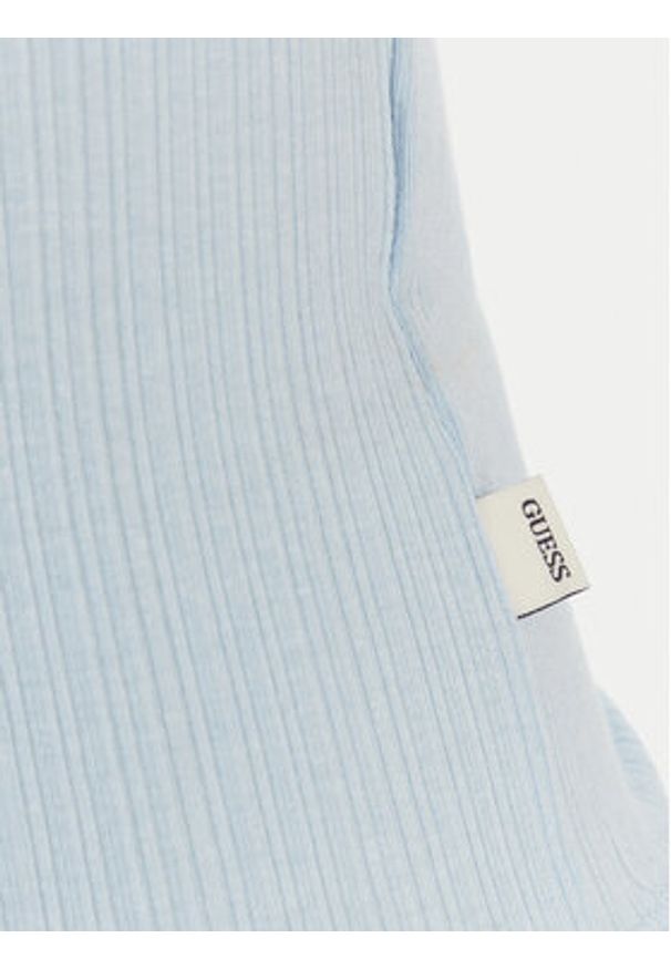 Guess Jeans T-Shirt W6GPA9 KF641 Błękitny Slim Fit. Kolor: niebieski