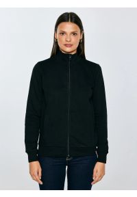 Big-Star - Bluza damska ze stójką czarna Chita 906. Typ kołnierza: kołnierzyk stójkowy. Kolor: czarny. Materiał: bawełna, żakard