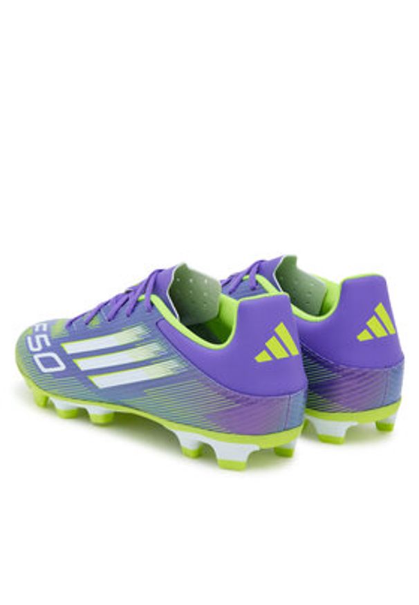 Adidas - adidas Buty do piłki nożnej F50 Club Firm/Multi-Ground Boots JI0043 Fioletowy. Kolor: fioletowy. Materiał: skóra