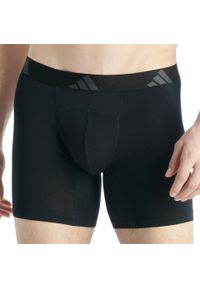 Adidas - Bokserki Active Flex Cotton Ergonomic 6 pak. Kolor: czarny. Materiał: bawełna, elastan