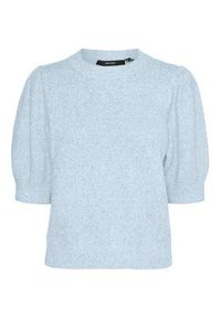 Vero Moda Sweter Doffy 10278313 Błękitny Regular Fit. Kolor: niebieski. Materiał: syntetyk #5