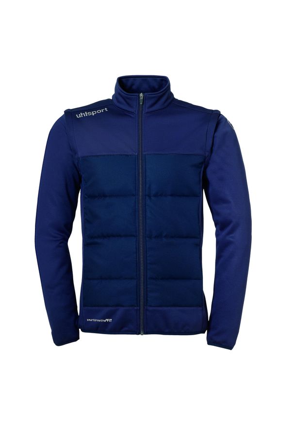 UHLSPORT - Kurtka z odpinanymi rękawami Uhlsport Essential. Kolor: niebieski, wielokolorowy, czarny. Materiał: materiał. Sport: piłka nożna