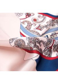 Wittchen - Damska apaszka jedwabna wzorzysta. Kolor: wielokolorowy, beżowy, czerwony. Materiał: jedwab. Wzór: gładki. Styl: elegancki, klasyczny #4