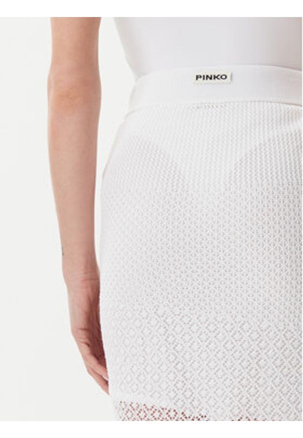Pinko - PINKO Spódnica midi Trivor 104892 A2EB Biały Regular Fit. Kolor: biały. Materiał: wiskoza