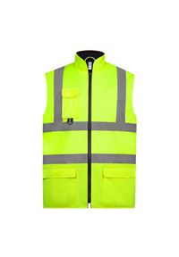 YOKO - Męski Zwykły Ocieplacz Na Ciało HiVis. Kolor: żółty #1