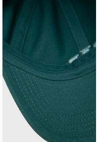GAP czapka bawełniana kolor zielony gładka. Kolor: zielony. Materiał: bawełna. Wzór: gładki #3