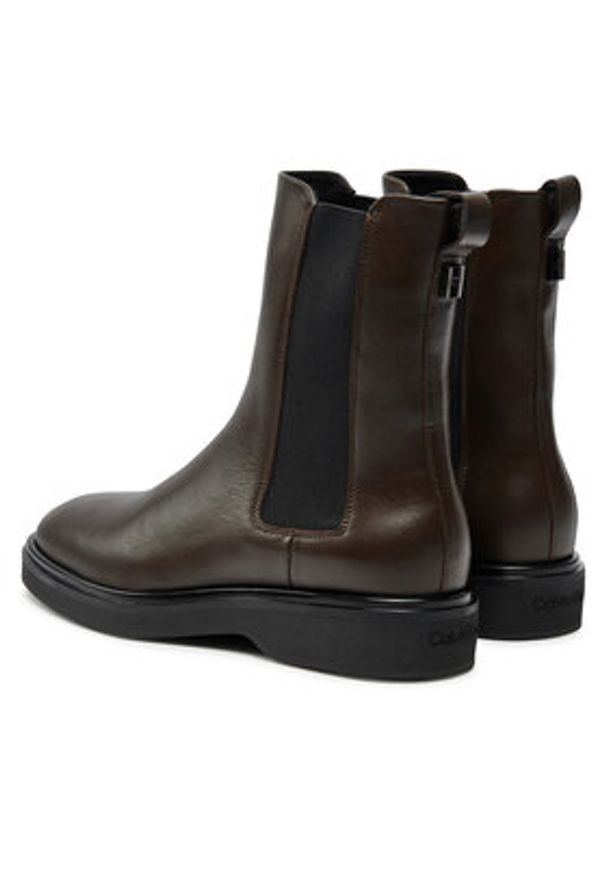 Calvin Klein Sztyblety HW0HW02180 Brązowy. Kolor: brązowy. Materiał: skóra