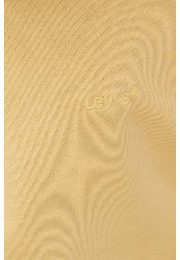 Levi's® - Levi's bluza bawełniana męska kolor żółty gładka. Okazja: na spotkanie biznesowe. Kolor: żółty. Materiał: bawełna. Wzór: gładki. Styl: biznesowy