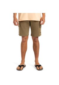 Quiksilver - dla Mężczyzn CARGO Beżowy. Kolor: beżowy. Materiał: materiał, poliester, bawełna. Długość: krótkie. Sezon: lato