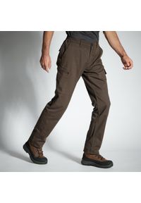 SOLOGNAC - Spodnie myśliwskie Solognac Steppe 300 wytrzymałe. Kolor: brązowy. Materiał: tkanina, poliester, bawełna #1
