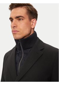 BOSS - Boss Płaszcz wełniany H-Hyde 50502255 Czarny Slim Fit. Kolor: czarny. Materiał: syntetyk #4