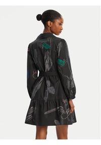 Desigual Sukienka codzienna Pisos 25WWVW06 Czarny Regular Fit. Okazja: na co dzień. Kolor: czarny. Materiał: bawełna. Typ sukienki: proste. Styl: casual #5