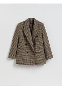 Reserved - Dwurzędowa marynarka z dodatkiem wełny - wielobarwny. Materiał: wełna #1