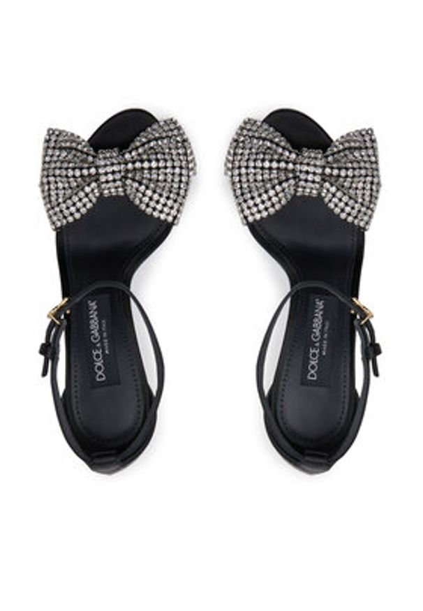 DOLCE & GABBANA - Dolce&Gabbana Sandały CR1793 A9S43 Czarny. Kolor: czarny. Materiał: materiał