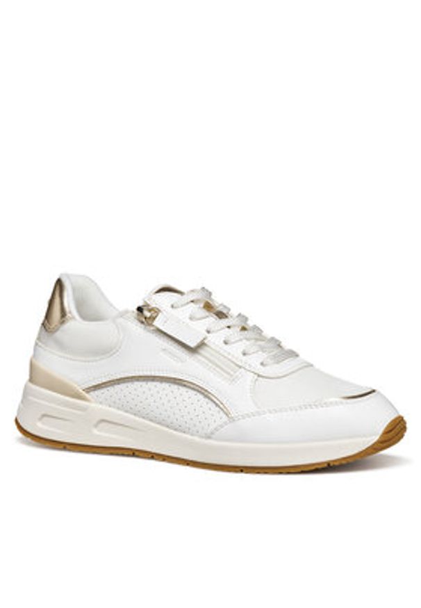 Geox Sneakersy D Bulmya D65NQB 05411 C1327 Biały. Kolor: biały. Materiał: skóra