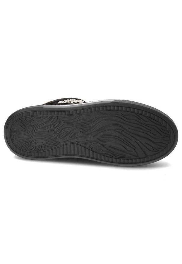 Czarne Sneakersy CheBello Wygodne Skórzane Buty Damskie. Kolor: czarny. Materiał: skóra. Szerokość cholewki: normalna. Styl: sportowy
