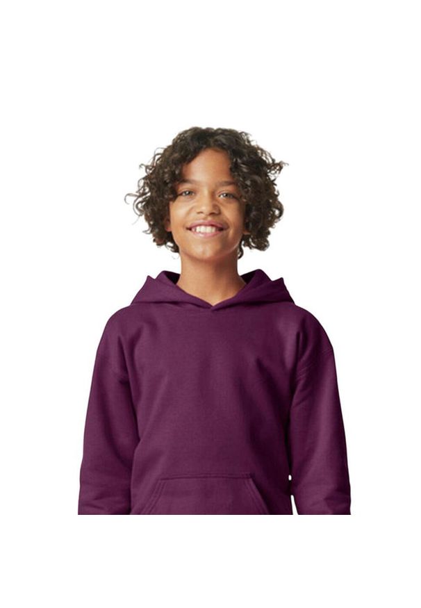 GILDAN - Bluza Dziecięca Softstyle Plain Fleece Midweight Hoodie. Kolor: czerwony, wielokolorowy, brązowy
