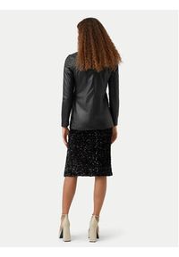 Vero Moda Marynarka Olympia 10274448 Czarny Loose Fit. Kolor: czarny. Materiał: skóra #3