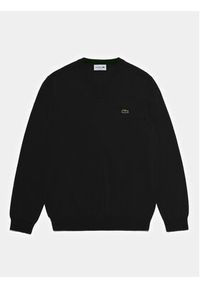 Lacoste Sweter AH1951 Czarny Regular Fit. Kolor: czarny. Materiał: bawełna