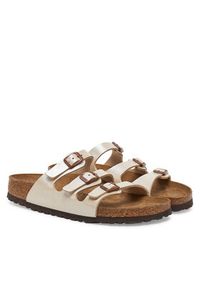 Birkenstock Klapki Florida 1029818 Écru. Materiał: skóra