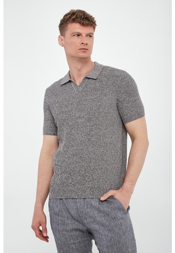 JOOP! Jeans - Polo męskie dzianinowe Adrianor JOOP! JEANS. Typ kołnierza: polo. Materiał: dzianina