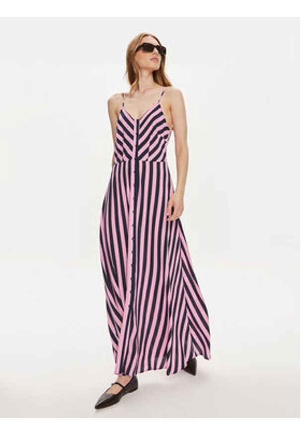 YAS Sukienka letnia Savanna 26035342 Fioletowy Regular Fit. Kolor: fioletowy. Materiał: wiskoza. Sezon: lato