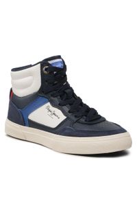 Sneakersy Pepe Jeans Kenton Master Boot PBS30528 Navy 595. Kolor: niebieski. Materiał: skóra