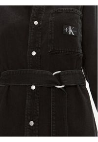 Calvin Klein Jeans Sukienka jeansowa Utility J20J222460 Czarny Regular Fit. Kolor: czarny. Materiał: bawełna