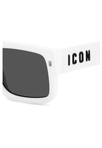 DSQUARED2 okulary przeciwsłoneczne męskie kolor biały. Kształt: prostokątne. Kolor: biały #3