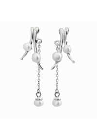 Braccatta - FANTAZYJNE Długie kolczyki z perłami. Materiał: srebrne, metalowe, złote, platynowe. Kamień szlachetny: perła #1