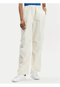 Hugo Spodnie materiałowe Hafisa 50511331 Écru Baggy Fit. Materiał: bawełna