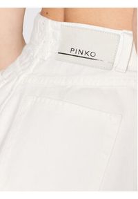 Pinko Szorty jeansowe Calma 1J10UX Y84G Biały Regular Fit. Kolor: biały. Materiał: jeans, bawełna