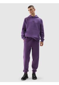 4f - Spodnie dresowe joggery męskie - fioletowe. Kolor: fioletowy. Materiał: dresówka #1